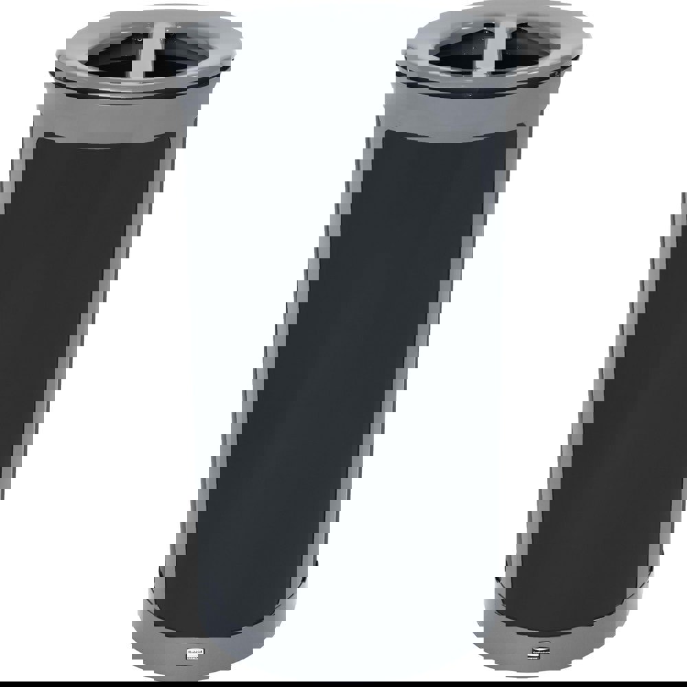 ENHANCE Series Waste Receptacle, Dual Top Hole, 33 gal, Metal, Pearl Gray/Umbra Gray